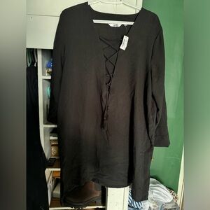 La Vien en Rose Black Swimsuit Cover Up